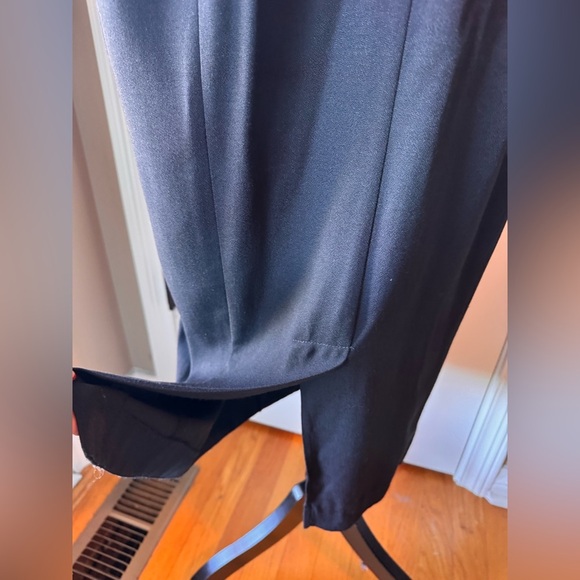 Danny & Nicole Black Front Button Dress with Leopard Print Buttons & Collar - Picture 5 of 7